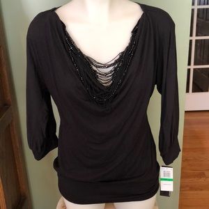 NWT Beautiful Black Top